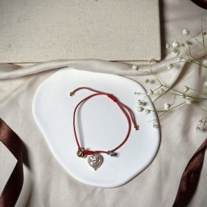 Μαρτης:Βραχιολι:καρδια:λευκη