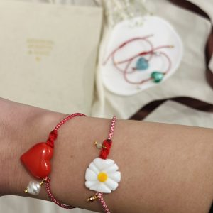 Μαρτης:Βραχιολι:καρδια:λουλουδι