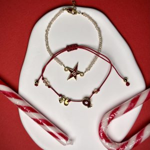 Red:Crystal:combo:bracelet